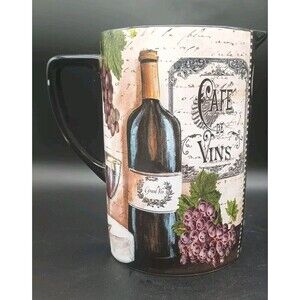 Certified International Pitcher Tre Sorelle Studios Wine Grapes Vineyard